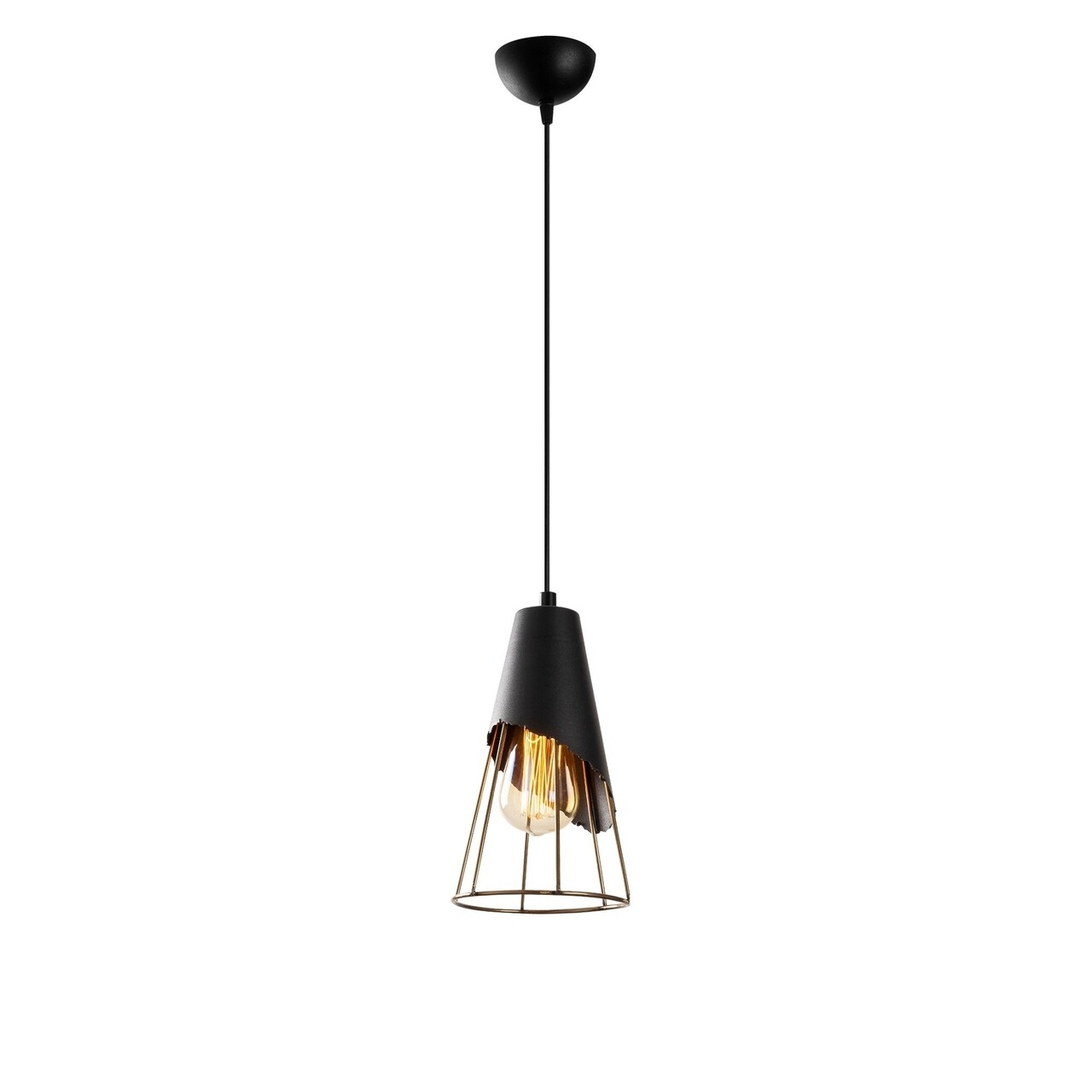 Lustra Sivani Tel MR - 828, Opviq, 17 x 124 cm, 1 x E27, 40W, negru - imagine 6
